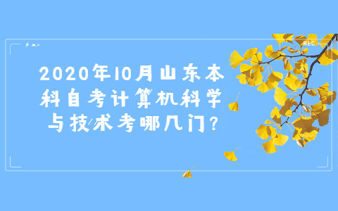 2020年10月山東本科自考計(jì)算機(jī)科學(xué)與技術(shù)考哪幾門(mén)?