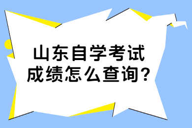 山東自學(xué)考試成績怎么查詢?