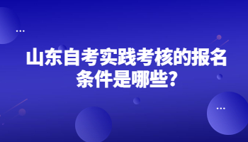 山東自考實踐考核