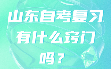 山東自考復(fù)習(xí)有什么竅門嗎?