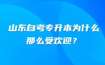 山東自考專升本為什么那么受歡迎?