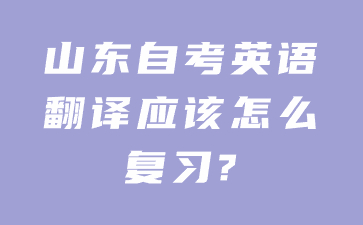 山東自考英語翻譯應(yīng)該怎么復(fù)習(xí)?