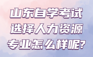 山東自學(xué)考試選擇人力資源專業(yè)怎么樣呢?