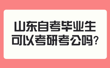 山東自考畢業(yè)生可以考研考公嗎?